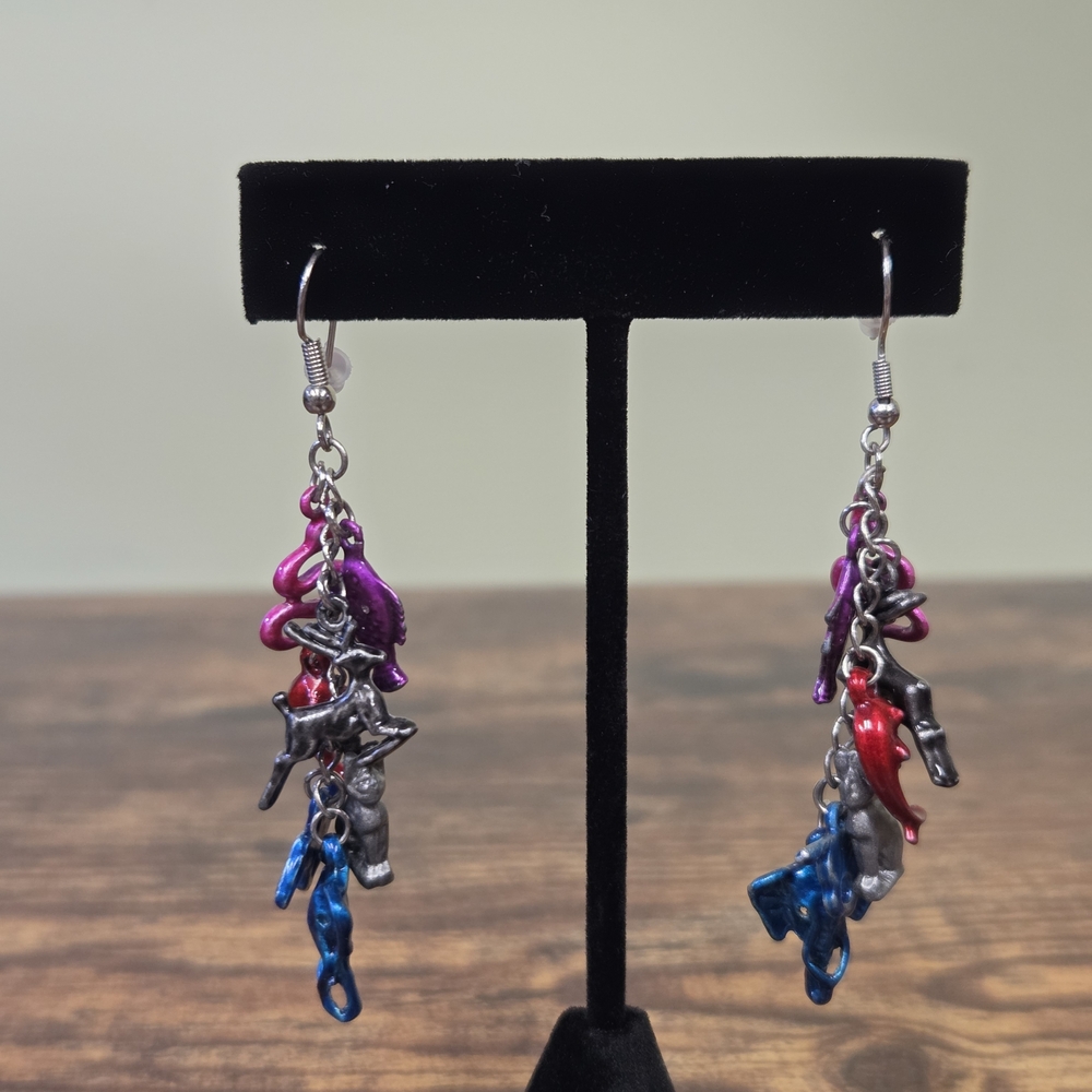 925 Silver Animal Dangle Earrings